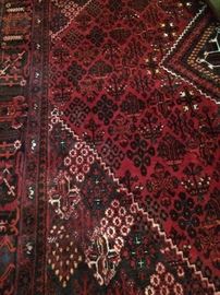 Fabulous red and black 10 feet x 13 feet rug