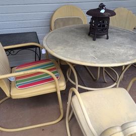 Yellow patio furniture