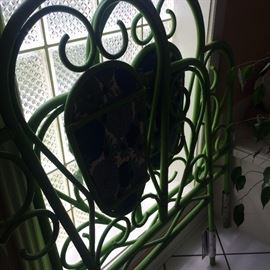 Lime green twin headboards