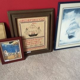 Framed art - ships