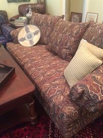 Paisley print sofa
