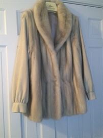 Mink vest with detachable ultra suede sleeves