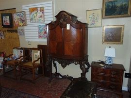 Heavily Carved Cabinet