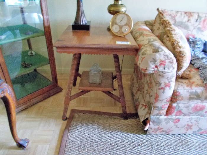 Antique oak game table 