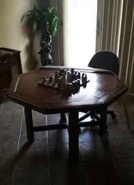 Game table, chess set