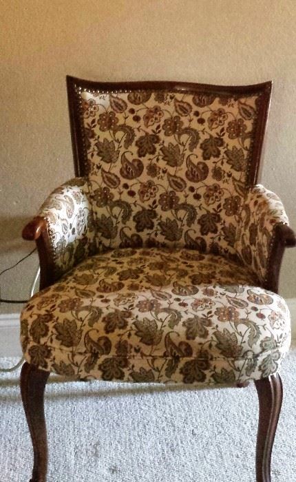 upholstery chair with brass nails