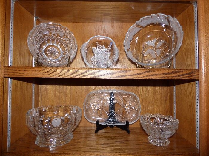 Miscellaneous crystal bowls