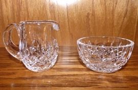 Waterford "Lismore" creamer & sugar