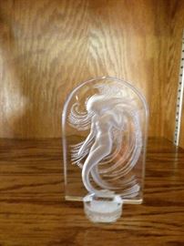 Signed Lalique paperweight