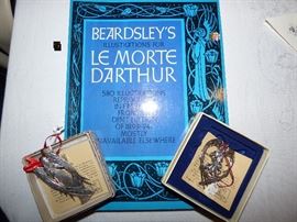 Beardsley inspired sterling ornaments