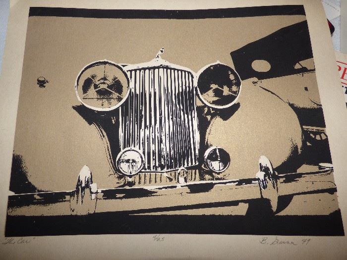 "The Car" signed & numbered litho