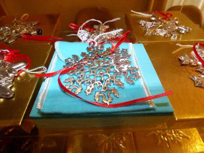 Tiffany & Co. sterling snowflake ornament