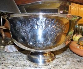 Silverplate punch bowl
