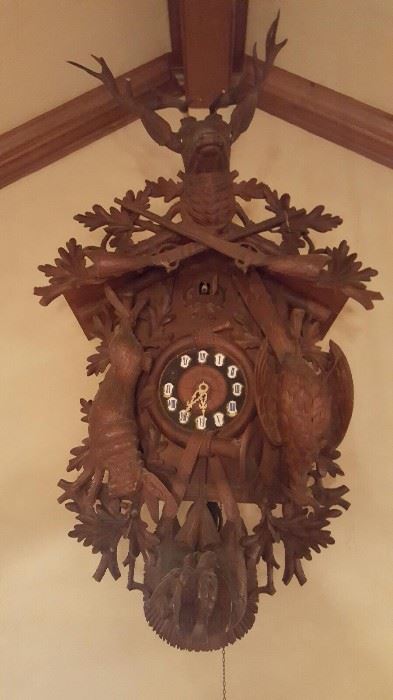 5 foot Antique German Cuckoo Clock