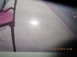 James Fan signed print framed and matted