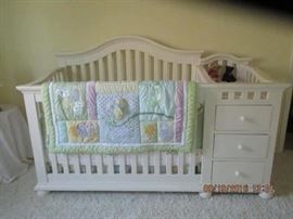 Baby bed/crib/dresser/changing table/convert to toddler bed
