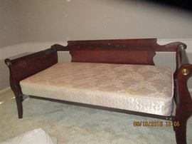 Beautiful solid wood daybed with twin mattress and room for trundle