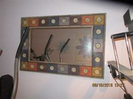 Decorative framed wall mirror