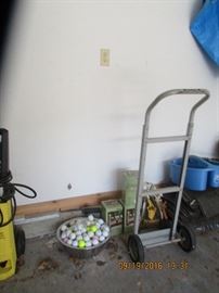 dollie and golf balls