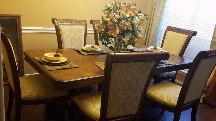 formal dining room table and chairs set
