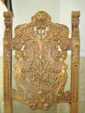 Detail of R.J. Horner style oak dining chair