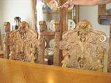 Detail of R.J. Horner style dining chairs.