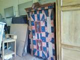 Pink and Blue painted European armoir (great condition)
