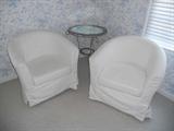 White Ikea chairs