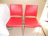 Set of 4 Red chairs