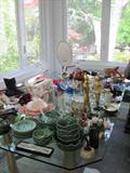 Glass top table for sale too!