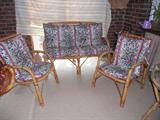 Bamboo loveseat and chairs