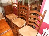 Set of 4 ladder back chairs