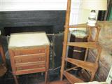library stairs, walnut, late 19th century