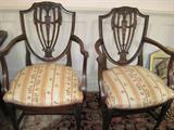 set of 8 Hepplewhite-style chairs, mahogony
