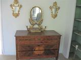 Italian walnut and veneer cross banded commode, c. 1850
