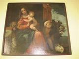 Italian School, "Holy Family", oil on canvas, 19th c.