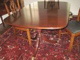 Henkel Harris dining room table. 3 additional leaves available.