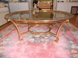 La Barge hand cast solid brass cocktail table