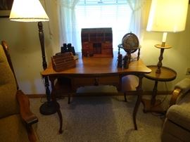 Antique oak desk.