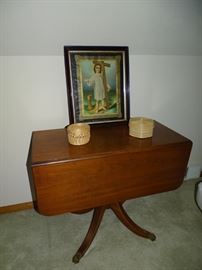 Mahogany drop leaf table.