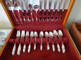 Holmes & Edwards silver plate flatware set.