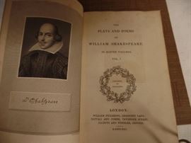 11 volumes of Shakespeare dated 1825