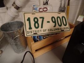 vintage licence plate