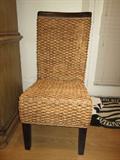 Rattan chair; no arms. Good accent chair; desk chair. etc