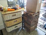 Wicker storage drawers
