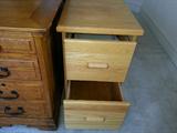 2 drawer Oak File cabinet