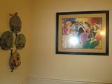 Renoir print; wall art; black frame