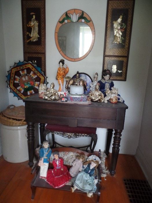 Crazy collection of Oriental, Native American, Victorian and primitives