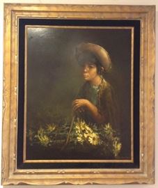 Flower Girl, Ramon Kelley, American, Oil, 24x36