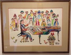 Untitled, Jovan Obican, 1918-1986, (French-Yugoslavian), Watercolor, 20x28.